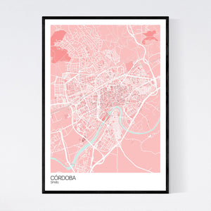 Córdoba City Map Print
