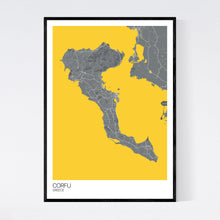 Load image into Gallery viewer, Corfu Island Map Print