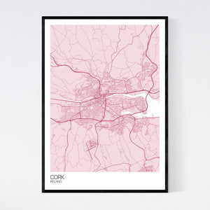 Cork City Map Print