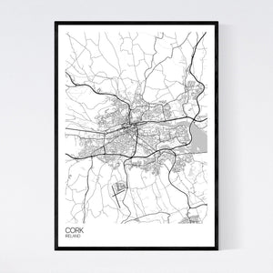 Cork City Map Print