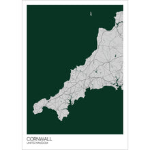 Load image into Gallery viewer, Map of Cornwall, United Kingdom