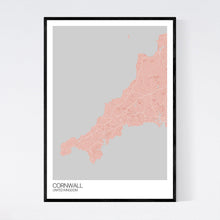 Load image into Gallery viewer, Cornwall Region Map Print