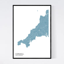 Load image into Gallery viewer, Cornwall Region Map Print