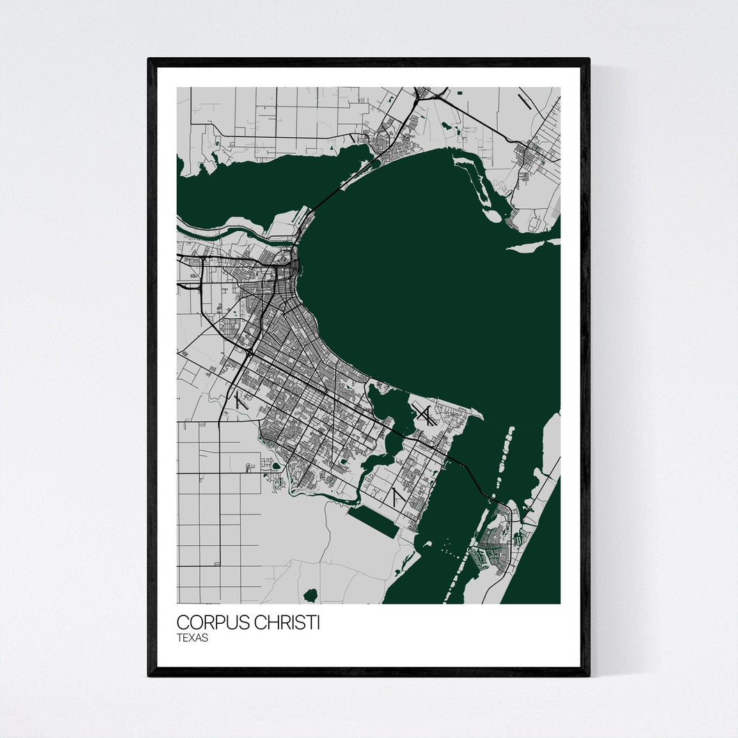 Corpus Christi City Map Print