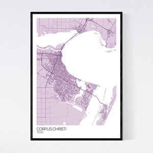 Corpus Christi City Map Print