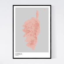 Load image into Gallery viewer, Corsica Island Map Print
