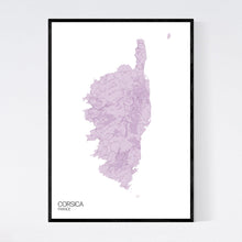 Load image into Gallery viewer, Corsica Island Map Print