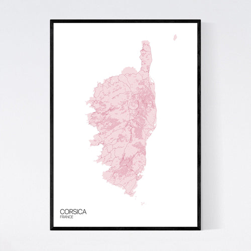 Map of Corsica, France