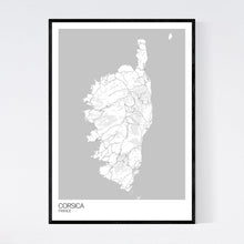 Load image into Gallery viewer, Corsica Island Map Print
