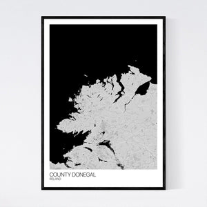 County Donegal Region Map Print