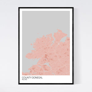 County Donegal Region Map Print