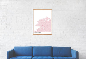 Map of County Donegal, Ireland