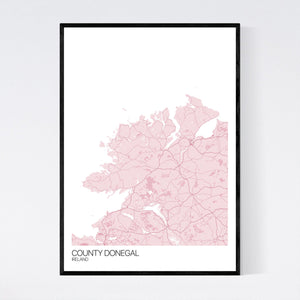Map of County Donegal, Ireland