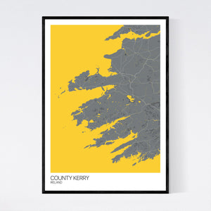 County Kerry Region Map Print