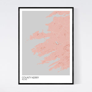 County Kerry Region Map Print