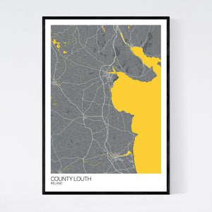 County Louth Region Map Print