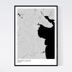 County Louth Region Map Print