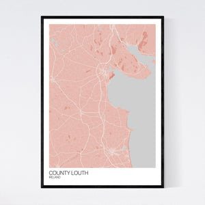 County Louth Region Map Print