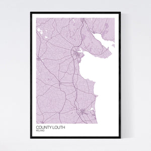 County Louth Region Map Print