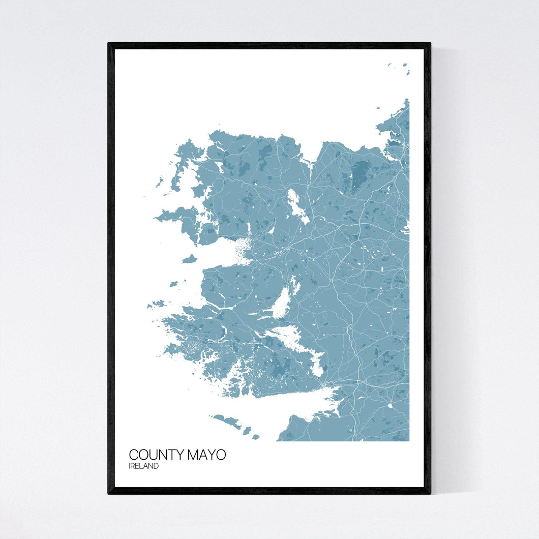 County Mayo Region Map Print