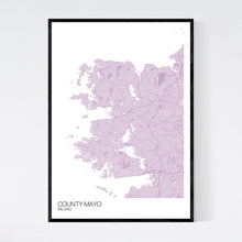 Load image into Gallery viewer, County Mayo Region Map Print
