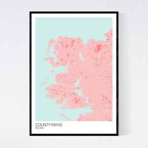 County Mayo Region Map Print