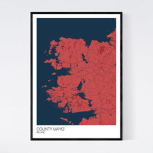 Load image into Gallery viewer, County Mayo Region Map Print