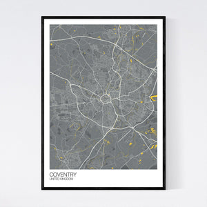 Coventry City Map Print