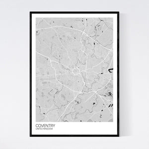 Coventry City Map Print