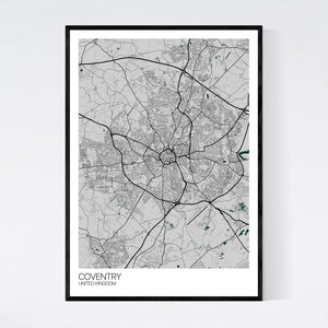Coventry City Map Print