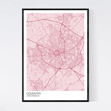 Load image into Gallery viewer, Coventry City Map Print