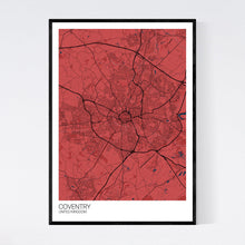 Load image into Gallery viewer, Coventry City Map Print