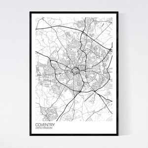 Coventry City Map Print