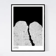 Load image into Gallery viewer, Cowes Town Map Print