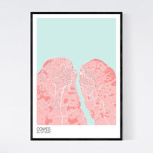 Load image into Gallery viewer, Cowes Town Map Print