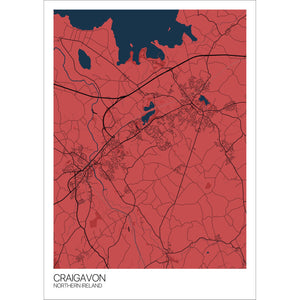 Map of Craigavon, Northern Ireland