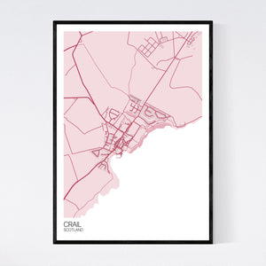 Crail Town Map Print