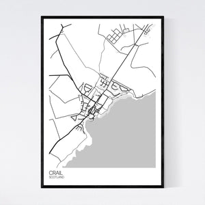 Crail Town Map Print