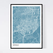 Load image into Gallery viewer, Crawley City Map Print