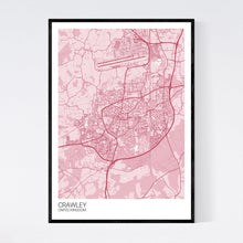 Load image into Gallery viewer, Crawley City Map Print