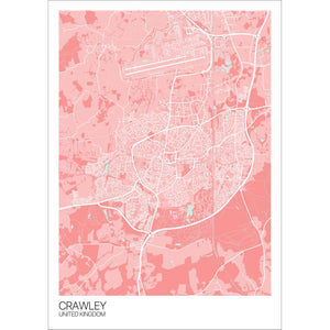 Map of Crawley, United Kingdom