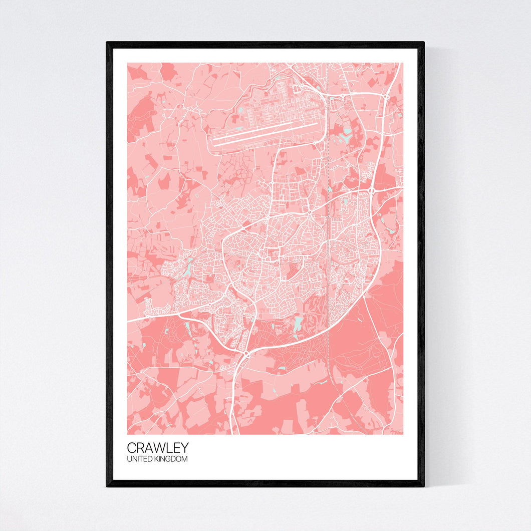 Map of Crawley, United Kingdom