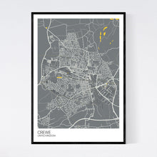 Load image into Gallery viewer, Crewe City Map Print