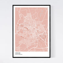Load image into Gallery viewer, Crewe City Map Print