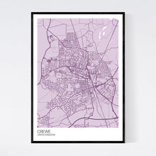 Load image into Gallery viewer, Crewe City Map Print