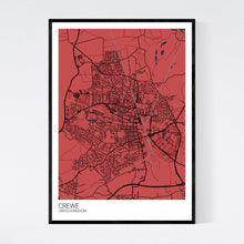 Load image into Gallery viewer, Crewe City Map Print