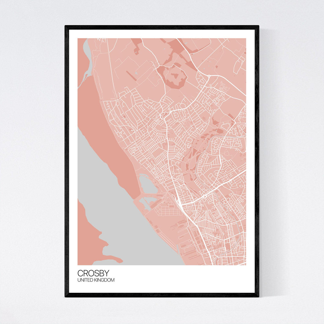 Crosby City Map Print