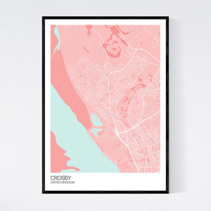 Crosby City Map Print