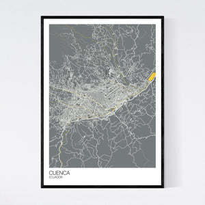 Cuenca City Map Print