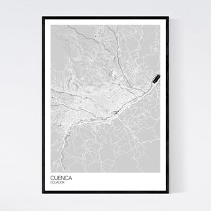 Map of Cuenca, Ecuador
